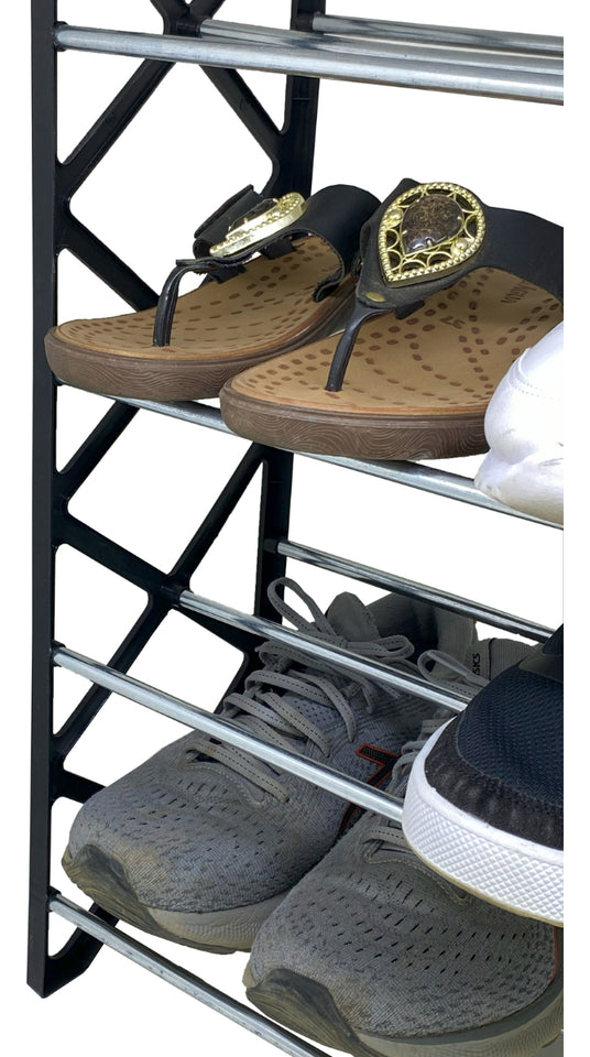Sapateira Desmontável Tênis/botas 4 Andares Multiuso Preto