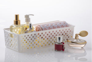 Cesto Organizador Quadratta Branco - 34x15x9cm