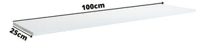 Prateleira Decoração Em Mdp 25x100cm Suporte Clip Multivisão