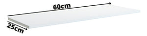 Prateleira Decoração Em Mdp 25x60cm Suporte Clip Multivisão Cor Branco