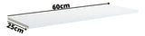 Prateleira Decoração Em Mdp 25x60cm Suporte Clip Multivisão Cor Branco