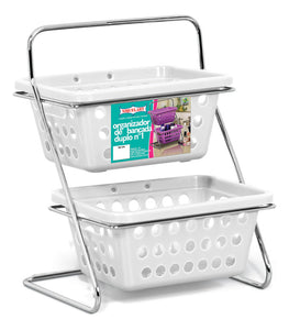 Organizador De Bancada Duplo Nº 1 Branco