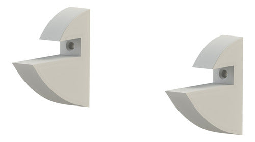 Prateleira Decoração Em Mdp 25x60cm Suporte Clip Multivisão Cor Branco