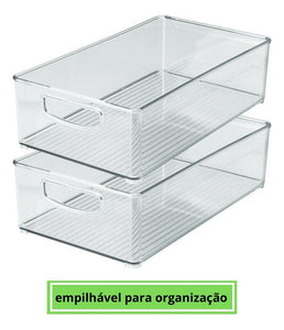 Organizador Multiuso Banheiro Shampoo Geladeira Alimentos Cor SEM COR