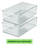 Organizador Multiuso Banheiro Shampoo Geladeira Alimentos Cor SEM COR
