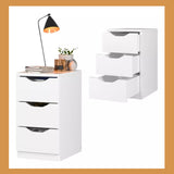 Gaveteiro Criado Mudo 3 Gavetas Decor Sala Escritorio Multivisão MDP branco