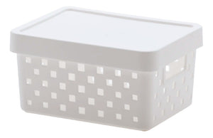 Cesto Organizador C/ Tampa 19x14x10 | Quadratta Cor Branco