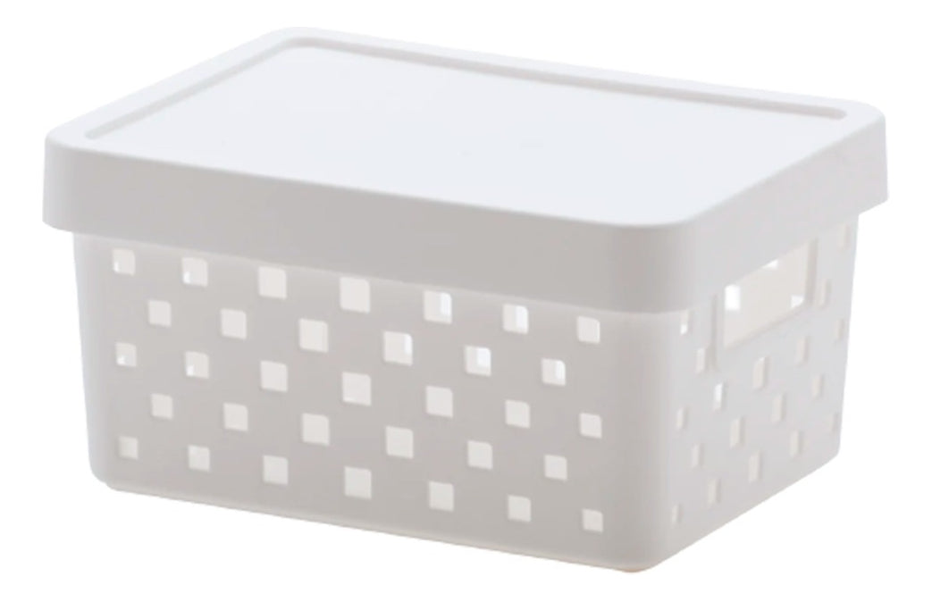 Cesto Organizador C/ Tampa 19x14x10 | Quadratta Cor Branco