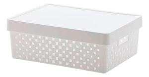Cesto Organizador 16 Litros C/tampa 39x29x14cm 843 Paramount Cor Branco 0