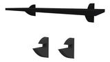 Prateleira Decoração Em Mdp 20x60cm Suporte Clip Multivisão Cor Preto