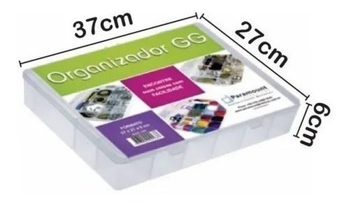 Box Caixa Organizador Paramount Gg - 20 Divisorias 163 Cor Transparente