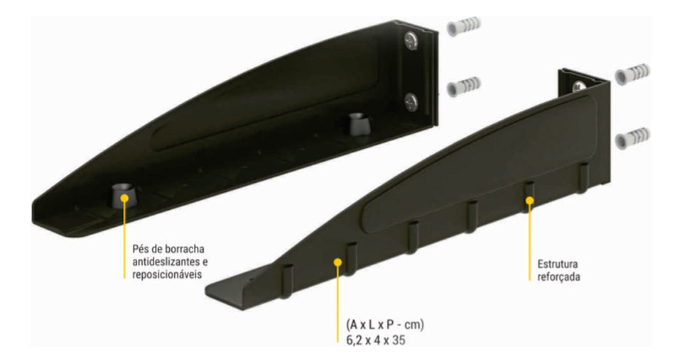 Suporte Para Microondas Forno Elétrico Cafeteira Multiuso Cor Preto