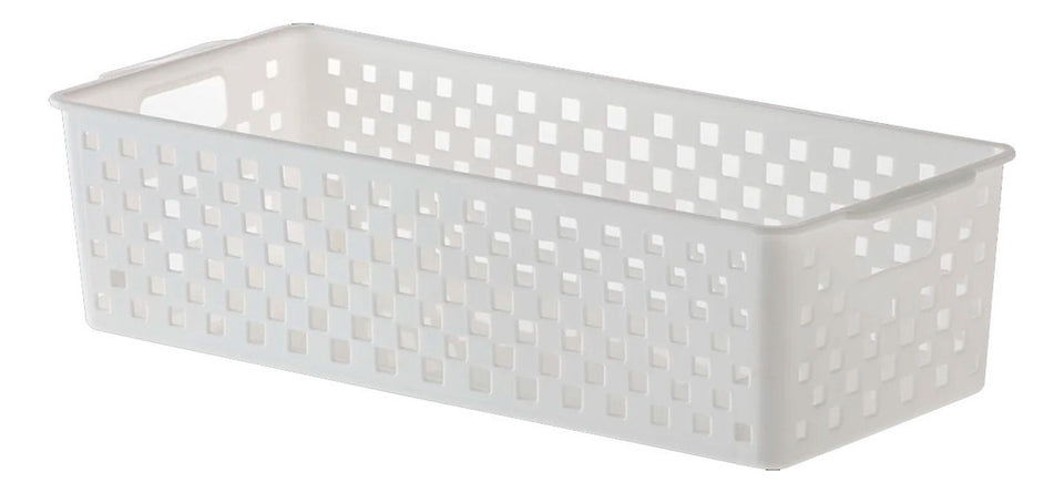 Cesto Organizador Quadratta Branco - 34x15x9cm