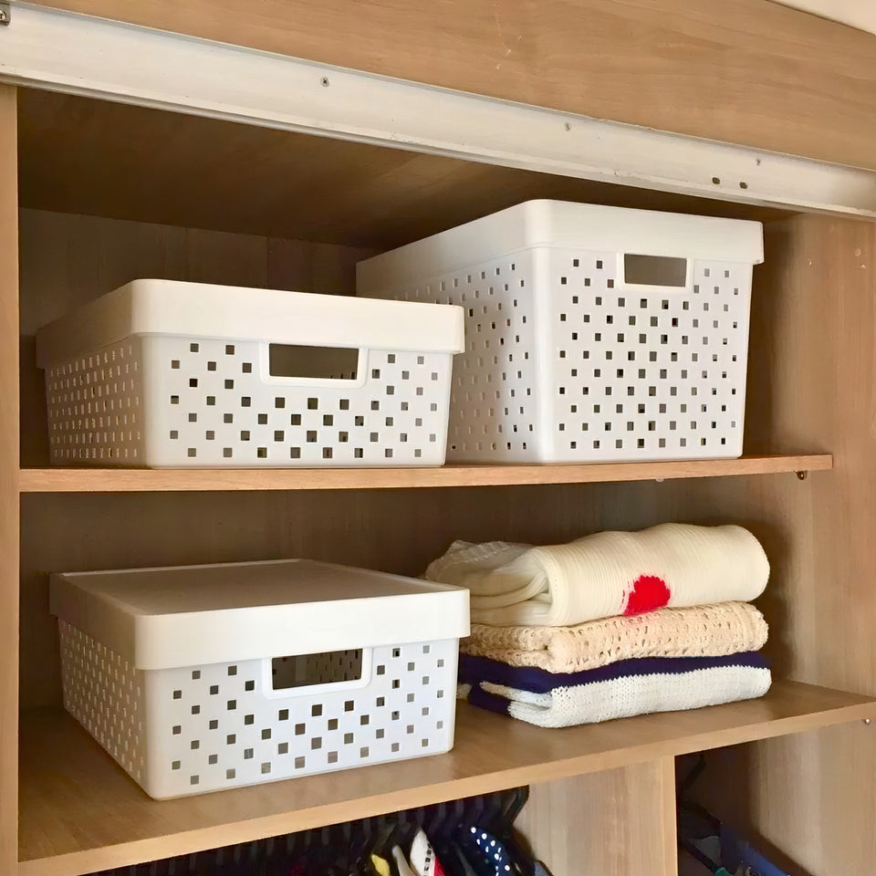 Cesto Organizador 16 Litros C/tampa 39x29x14cm 843 Paramount Cor Branco 0