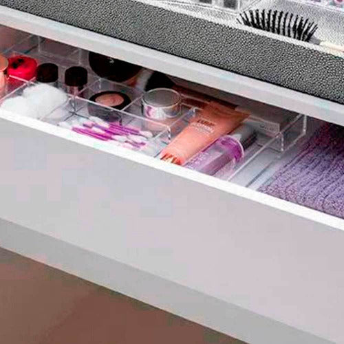 Bandeja Organizadora Com Divisória 34 X 17 Cm Paramount Cor Transparente