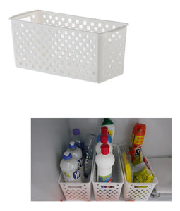Cesto Organizador 27x12x12cm Multiuso Quadratta Paramount Cor Branco 27X12X12cm