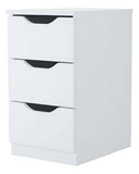 Gaveteiro Criado Mudo 3 Gavetas Decor Sala Escritorio Multivisão MDP branco