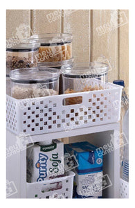Caixa organizadora de cestas Paramount openwork 34x27x9cm, cor branca