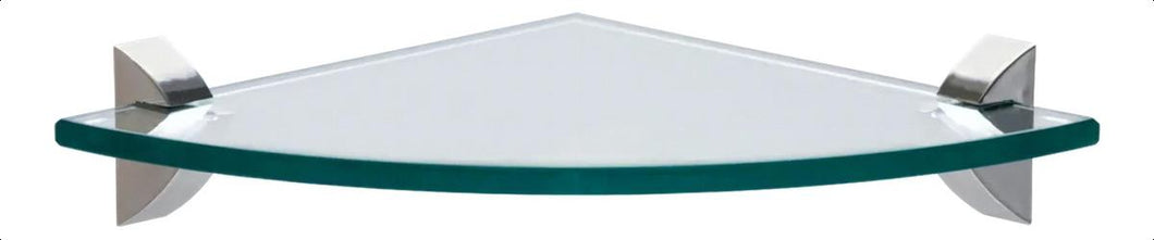 Prateleira Em Vidro 20x20cm Suporte Cromado Multivisão