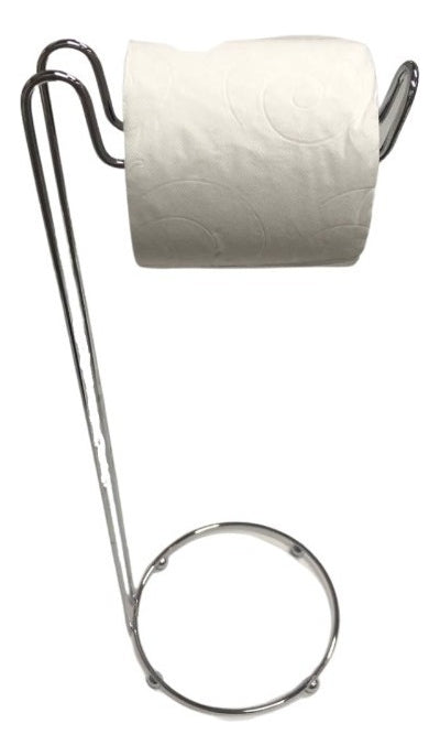 Suporte Porta Papel Higiênico Banheiro Cromado Niquelart Cor Cinza