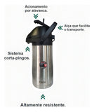 Garrafa Térmica 1,9 Litros Água Gelada 24h / Quente 12h Aço Inox