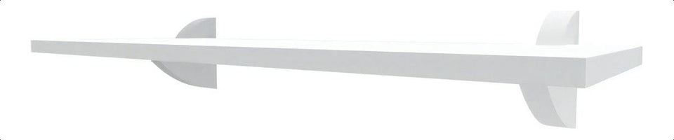 Prateleira Decoração Em Mdp 25x40cm Suporte Clip Multivisão Cor Branco