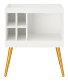 Rack Adega 4 Garrafas Com Prateleira 5 Nichos Branco