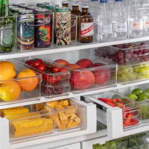 Organizador Para Geladeira Caixa Gaveta Suporte Multi Uso Cor Transparente