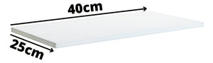 Prateleira Decoração Em Mdp 25x40cm Suporte Clip Multivisão Cor Branco