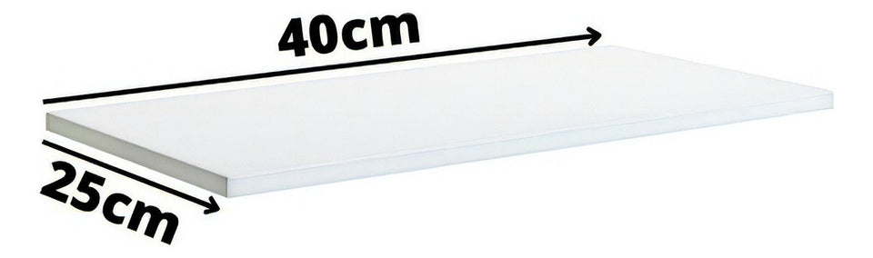 Prateleira Decoração Em Mdp 25x40cm Suporte Clip Multivisão Cor Branco