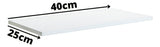 Prateleira Decoração Em Mdp 25x40cm Suporte Clip Multivisão Cor Branco