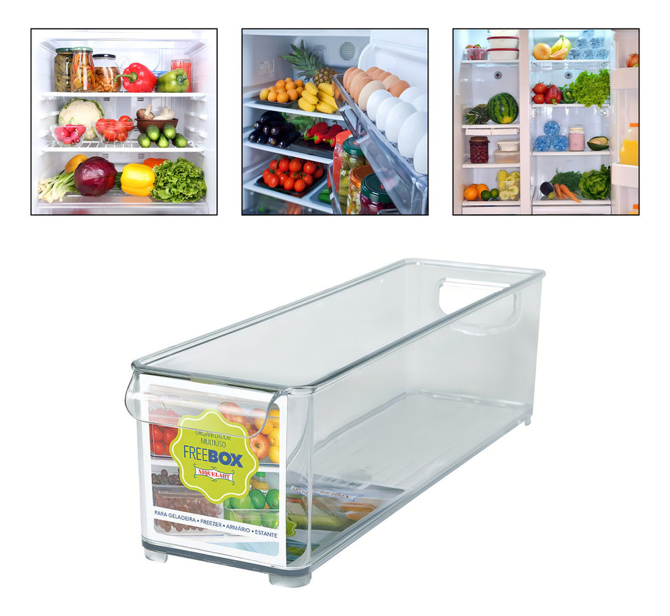 Caixa Retangular Versatil Organizadora De Banheiro 36x9cm Cor Sem Cor