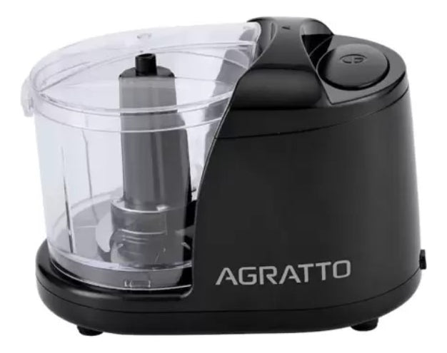 Mini Processador de Alimentos 5 em 1 Elétrico 350 ml 2 Lâminas Preto Agratto Ampr01i-01
