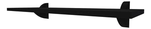 Prateleira Decoração Em Mdp 25x60cm Suporte Clip Multivisão Cor Preto