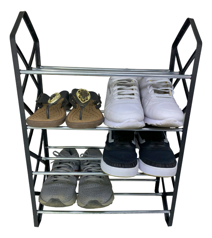 Sapateira Desmontável Tênis/botas 4 Andares Multiuso Preto
