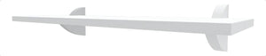 Prateleira Decoração Em Mdp 25x80cm Suporte Clip Multivisão Cor Branco