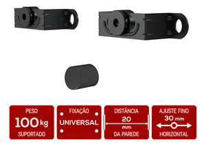 Suporte De Parede Fixo Tv/monitor De 14 Até 84 Multivisão Cor Preto