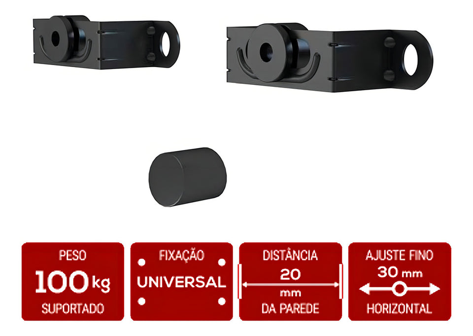 Suporte De Parede Fixo Tv/monitor De 14 Até 84 Multivisão Cor Preto