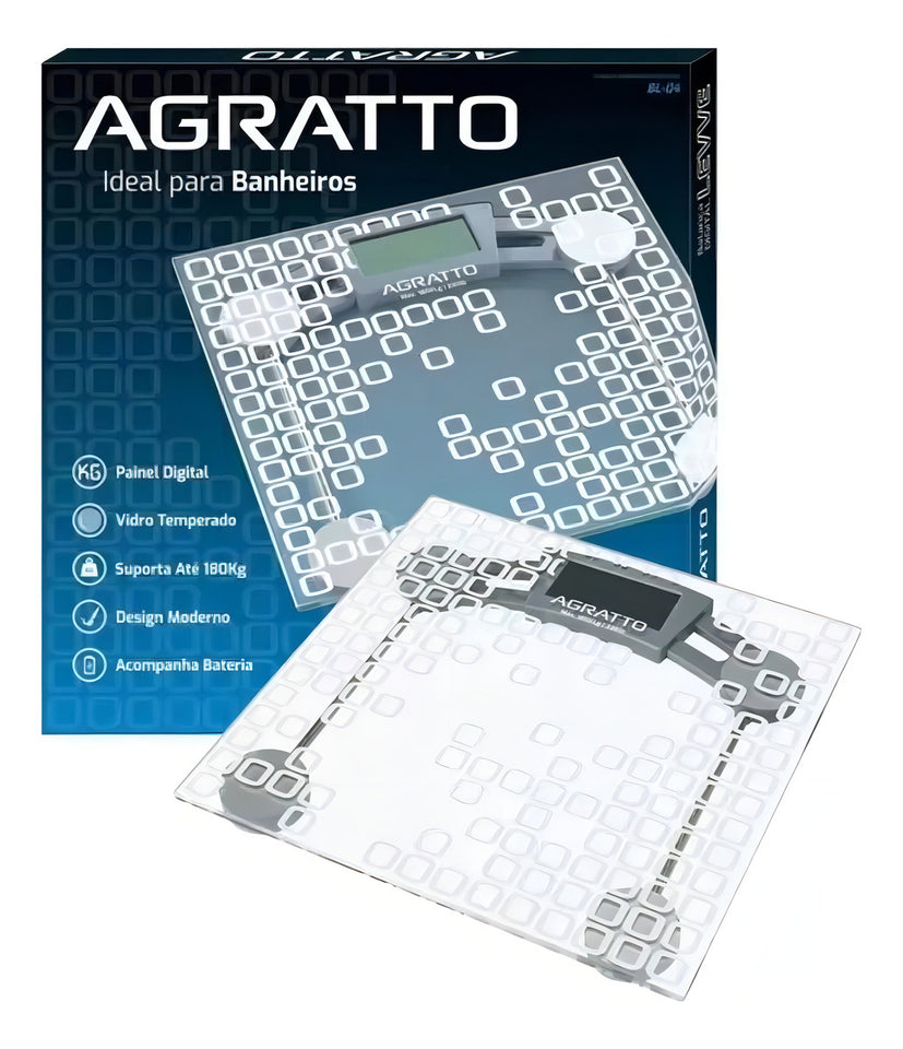 Balanca Agratto Resid. Levve Vidro Cap 180kg