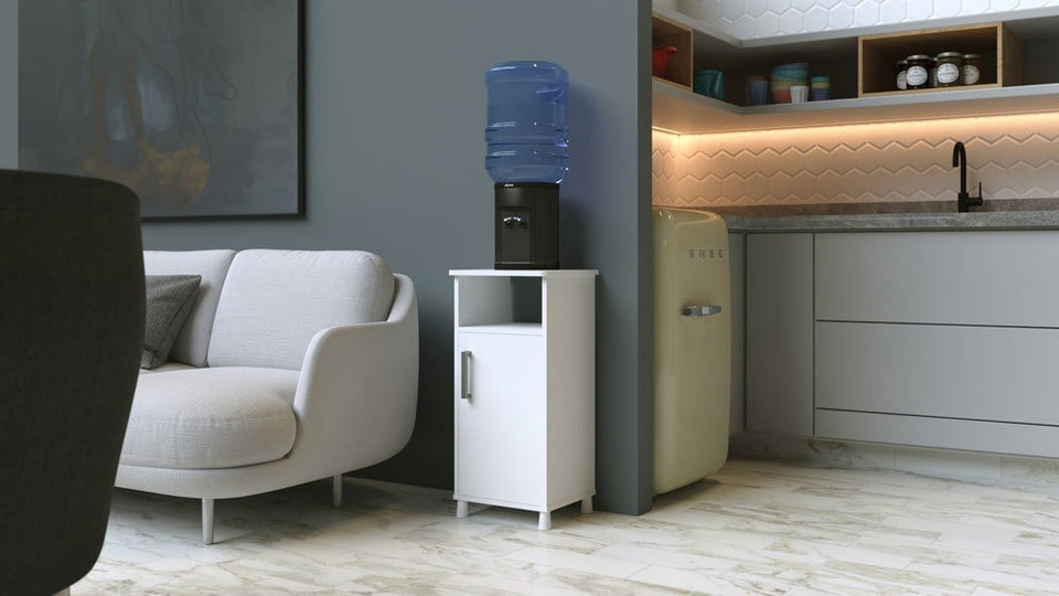 Gabinete Galão De Água Com Porta Multivisão Gallon Branco Uv