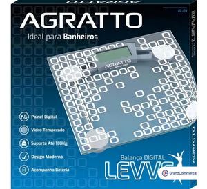 Balanca Agratto Resid. Levve Vidro Cap 180kg