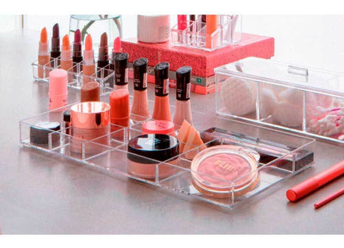 Bandeja Organizadora Com Divisória 34 X 17 Cm Paramount Cor Transparente