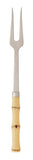 Garfo Para Churrasco Inox Cabo Plástico Bambu Natural 25,5cm