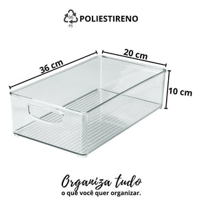 Organizador Multiuso Banheiro Shampoo Geladeira Alimentos Cor SEM COR