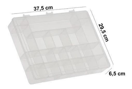Box Caixa Organizador Paramount Gg - 20 Divisorias 163 Cor Transparente