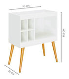 Rack Adega 4 Garrafas Com Prateleira 5 Nichos Branco