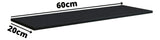 Prateleira Decoração Em Mdp 20x60cm Suporte Clip Multivisão Cor Preto