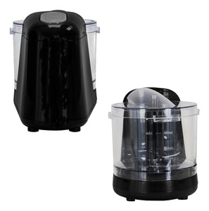Mini Processador de Alimentos 5 em 1 Elétrico 350 ml 2 Lâminas Preto Agratto Ampr01i-01