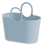 Bolsa Rattan 25 Lts De Plástico Com Alça Praia Feira Cinza