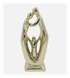 Enfeite Decorativo Escultura Família Estátua Dourado